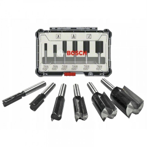 Bosch 6 részes 6mm marószár szett alakmaráshoz kofferben (2607017465)