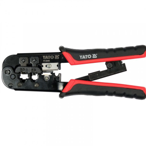 YATO krimpelő fogó UTP hálózati (RJ45) és telefon (RJ11) csatlakozókhoz (YT-22442)