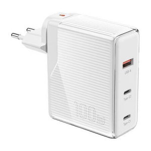 Essager ECT2CA-ZXB02-Z USB-A + 2xUSB-C 100W GaN hálózati töltő fehér