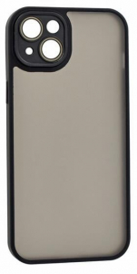 Gigapack Apple iPhone 15 Plus szilikon tok akril hátlappal fekete (GP-153356)