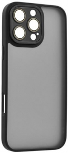 Gigapack Apple iPhone 16 Pro Max 5G szilikon tok akril hátlappal fekete (GP-160104)