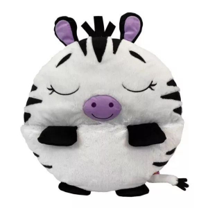 TM Toys Happy Nappers: 2 az 1-ben hálózsák és párna - Zinnia zebra, 137 cm (HNS6721)