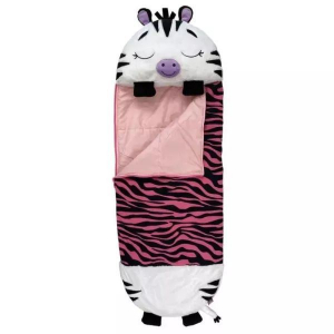 TM Toys Happy Nappers: 2 az 1-ben hálózsák és párna - Zinnia zebra, 137 cm (HNS6721)