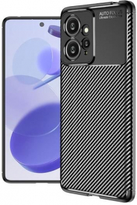 Gigapack Xiaomi Redmi Note 12 4G karbon mintás szilikon tok fekete (GP-139061)