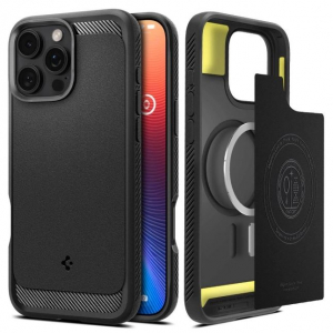 Spigen Rugged Armor MagSafe Apple iPhone 16 Pro tok fekete (ACS08115)