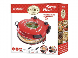 Beper P101CUD301 pizzas&uuml;tő betekintő ablakkal piros