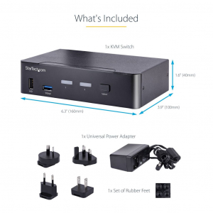 Startech.com KVM Switch 2PC (SV231DPUCA)