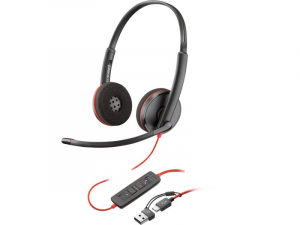 Poly Plantronics Blackwire 3220 USB-C Headset fekete (8X228A6)