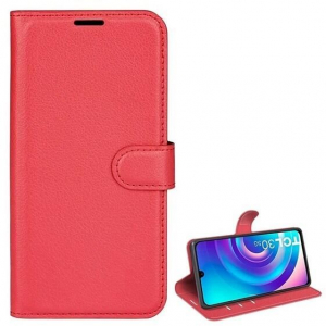 Gigapack TCL 30 4G bőr hatású prémium fliptok piros (GP-151030)