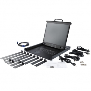 Startech.com 19" Rackmount KVM Console fekete (RKCONS1901)