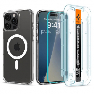 Spigen Apple iPhone 16 Pro Max Ultra Hybrid MagSafe tok + Glas.tR EZ Fit kijelzővédő csomag (ACS08141)