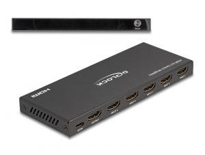 Delock HDMI kapcsoló 5 x HDMI bemenet - 1 x HDMI kimenet 8K 60 Hz (18657)