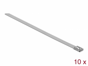 Delock Rozsdamentes acél kábelkötegelők, 200 x 7,9 mm (H x Sz), 10 darab (18771)