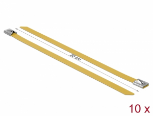 Delock Rozsdamentes Ac&eacute;l K&aacute;belk&ouml;tegek Hossza 200 x Sz&eacute;less&eacute;g 7,9 mm s&aacute;rga 10 db. (18789)