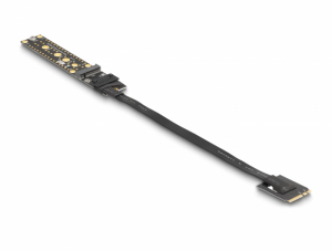 Delock Riser k&aacute;rtya NVMe M.2 kulcs A+E apa - kulcs M csatlakoz&aacute;si fel&uuml;let 20 cm-es k&aacute;bellel (64215)