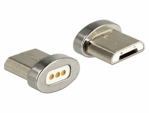 Delock USB Micro-B t&iacute;pus&uacute; apa m&aacute;gneses csatlakoz&oacute; (65929)
