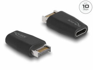 Delock Adapter USB 3.2 kulcs A apa -USB Type-C  anya fekete (66059)