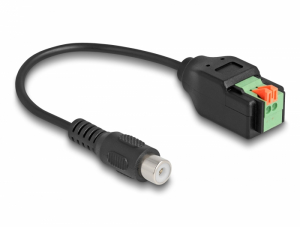 Delock RCA k&aacute;bel anya - Terminal Block Adapter nyom&oacute;gombbal 15 cm (66327)