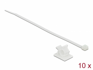 Delock Feh&eacute;r, 25 x 18 mm-es k&aacute;belfog&oacute; H 200 x Sz 3,6 mm - k&aacute;bellel (18877)