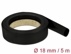 Delock Fekete zsugorcső 5 m x 18 mm (18941)