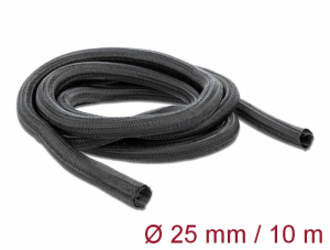 Delock Fonott k&aacute;belharisnya &ouml;nz&aacute;r&oacute;d&oacute; 10 m x 25 mm fekete (19047)