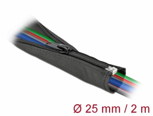 Delock Szőtt &ouml;nz&aacute;r&oacute;d&oacute; karmanty&uacute; 2 m x 25 mm-es fekete (19219)
