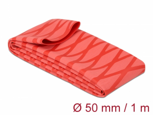 Delock Zsugorcső X-mintás nem csúszós 1 m x 50 mm piros (19609)
