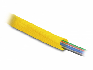 Delock Szőtt önzáródó karmantyú hőállóság egészen 5 m x 25 mm-es, sárga (20875)