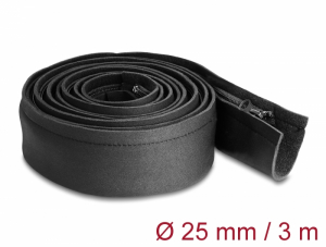 Delock K&aacute;belb&uacute;jtat&oacute; neopr&eacute;n hajl&eacute;kony zipz&aacute;rral 3 m x 100 mm fekete sz&iacute;nű (20914)