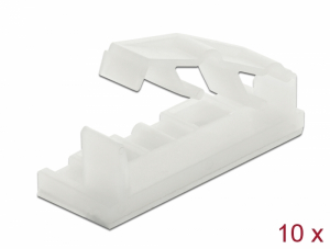 Delock Term&eacute;szetes sz&iacute;nű, &ouml;ntapad&oacute;s, lapos k&aacute;beltart&oacute; z&aacute;r&oacute;csattal 10 db (60179)