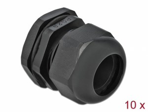 Delock PG29 t&ouml;mszelence 10 db. fekete (60226)