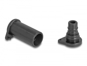 Delock DL4 portakar&oacute; apa &eacute;s anya csatlakoz&oacute;khoz, szilikon, 2-r&eacute;szes, fekete 10 db.-os szett (60671)