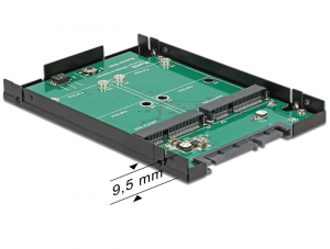 Delock 22 pol. SATA > 2db mSATA 2.5"-s &aacute;talak&iacute;t&oacute;, RAID funkci&oacute;val (62594)