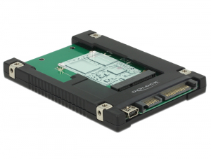 Delock 2.5 -os SATA-átalakító, 22 tus / USB 2.0 Mini-B típusú > 1 x mSATA / Mini PCIe-nyílás (62853)