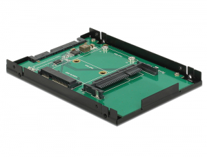 Delock 2.5 -os SATA-átalakító, 22 tus > 1 x mSATA / 1 x CFast - 9,5 mm (62862)