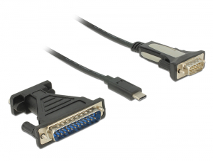 Delock Adapter, USB Type-C  > 1 db soros DB9 RS-232 + DB25 adapter (62904)
