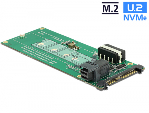 Delock &Aacute;talak&iacute;t&oacute; U.2 SFF-8639 / SFF-8643 NVMe > 1 x M.2 M aljzat (62945)
