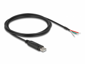 Delock Adapter kábel A-típusú USB 2.0 - soros RS-485 3 nyílt vezetékvéggel 2 m (63509)