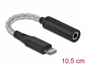 Delock Audio Adapter 8 tus Lightning  apa   3,5 mm 4 tus sztereo jack anya 10,5 cm (66317)