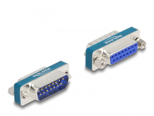 Delock RF/EMI interferencia elnyom&oacute; szűrő D-Sub 15 tűs apa   anya alul&aacute;teresztő indukt&iacute;vval (66545)