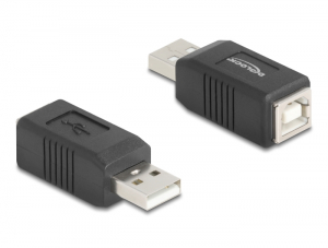 Delock USB 2.0 adapter A-típusú USB apa   B-típusú USB anya (67202)
