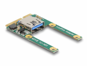 Delock Mini PCIe I/O 1 x A-t&iacute;pus&uacute; USB 2.0-s csatlakoz&oacute; (teljes m&eacute;ret/f&eacute;l m&eacute;ret) (80039)