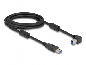 Delock USB 5 Gbps k&aacute;bel A-t&iacute;pus&uacute; apa - B-t&iacute;pus&uacute; apa 90  balra hajl&iacute;tva 3 m (81102)