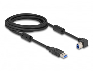 Delock USB 5 Gbps k&aacute;bel A-t&iacute;pus&uacute; apa - B-t&iacute;pus&uacute; apa 90  jobbra hajl&iacute;tva 3 m (81110)