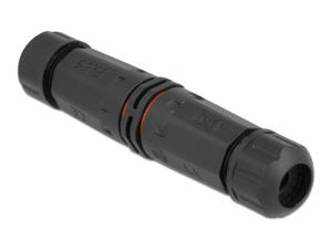 Delock K&uuml;lt&eacute;ri k&aacute;belkonnektor 5 tűs IP68 v&iacute;zhatlan, becsavarhat&oacute;, a k&aacute;bel &aacute;tm&eacute;rője 4,5 - 7,5 mm feke (86915)