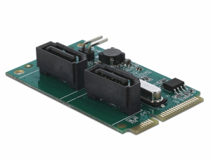 Delock Mini PCIe &aacute;talak&iacute;t&oacute; 2 x RAID-os SATA-hoz (95264)