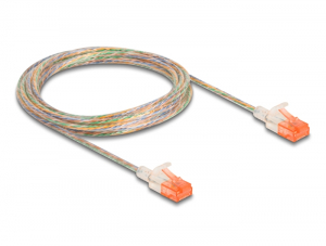 Delock RJ45 h&aacute;l&oacute;zati k&aacute;bel Cat.6A U/UTP v&eacute;kony 3 m &aacute;ttetsző (80355)