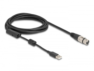 Delock Magas felbontású audio analóg - digitális átalakító kábel XLR 3 tű   A típusú USB 3 m (84178)
