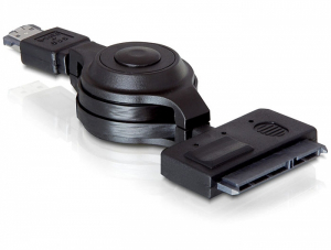 Delock eSATAp - SATA 22 tűs feltekerhető kábel (84432)