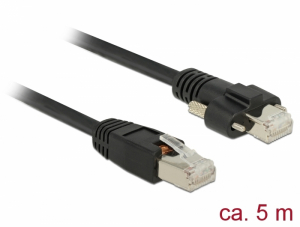 Delock 5 m-es RJ45 dug&oacute; > RJ45 dug&oacute; csavarokkal csatlakoz&oacute;s Cat.6 SSTP k&aacute;bel (85670)